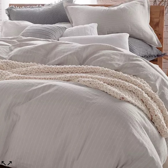 Dkny Bedding Dkny Pure Platinum Grey Stripe Duvet Cover Pillow